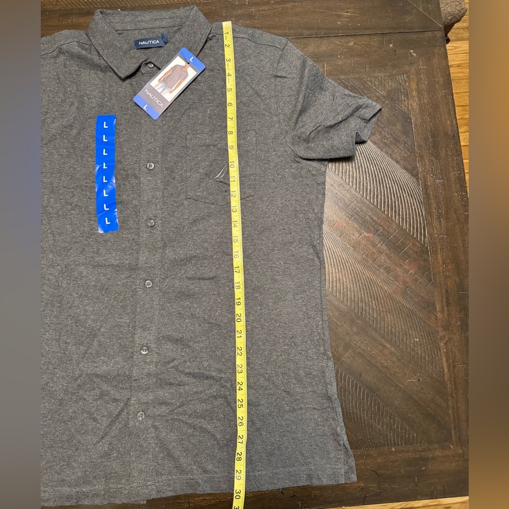 Nautica Men's Short Sleeve Polo Shirt - Charcoal Small & Large - Picture 10 of 12